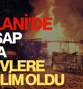 Soğuk Kış Gecesini Yangın Aydınlattı